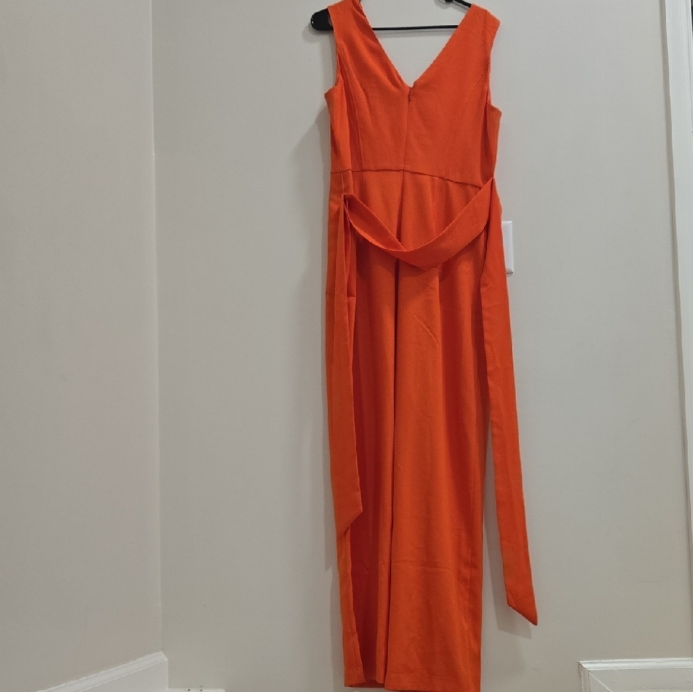 INC International Concepts Vivid Orange Jumpsuit **NWOT** - Picture 3 of 8